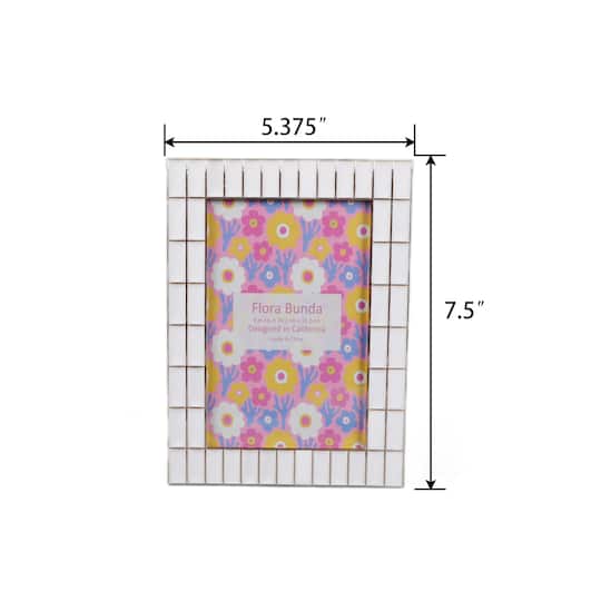 Flora Bunda 4" x 6" Double Brick Wall Zinc Alloy Picture Frame